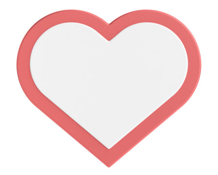 Valentine card. Heart frame. 3D illustration.の写真素材