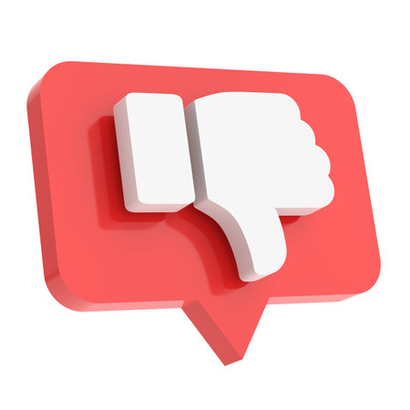 3D dislike icon. 3D illustration.の写真素材