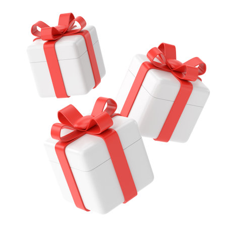 3D gift box. 3D decoration.の写真素材