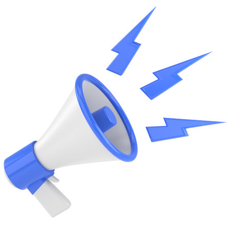 Megaphone. 3D illustration. 3D rendering.の写真素材
