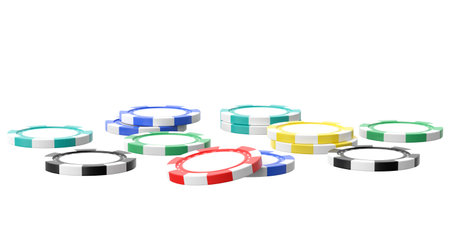 Casino chip. Casino token. 3D chip. 3D illustration.の写真素材