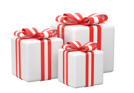 3D gift box. 3D decoration.の写真素材