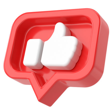 3D like icon. 3D illustration.の写真素材