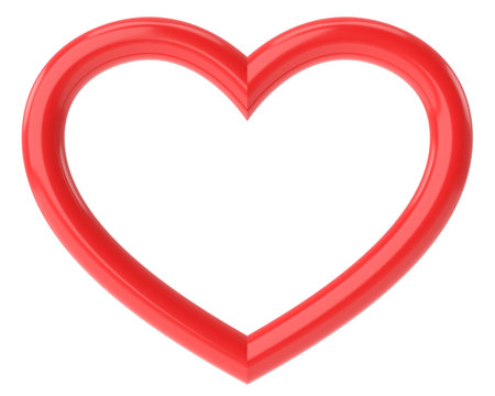 3D heart. Valentine card decoration. 3D illustration.の写真素材