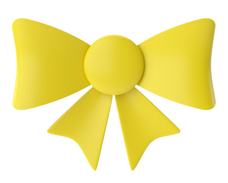 Ribbon. 3D bow. 3D illustration.の写真素材