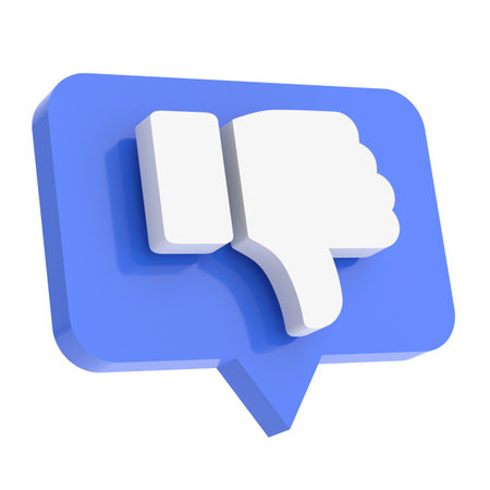 3D dislike icon. 3D illustration.の写真素材