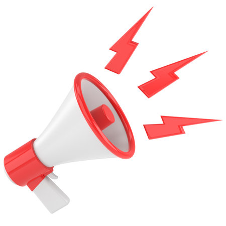 Megaphone. 3D illustration.の写真素材