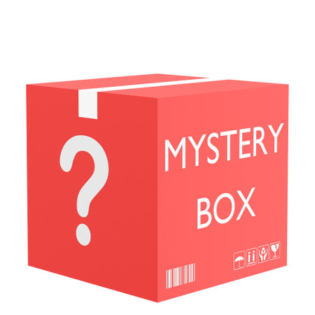 Mystery box. Lucky box. 3D element.の写真素材