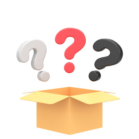 Mystery box. Lucky box. 3D illustration.の写真素材