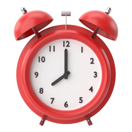 Alarm clock. 3D illustration.の写真素材