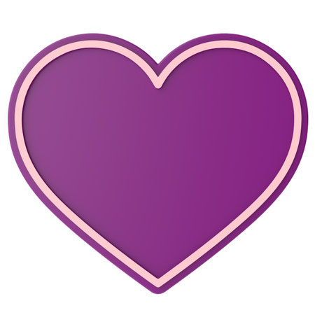 Heart shape. Valentine decoration. 3D illustration.の写真素材