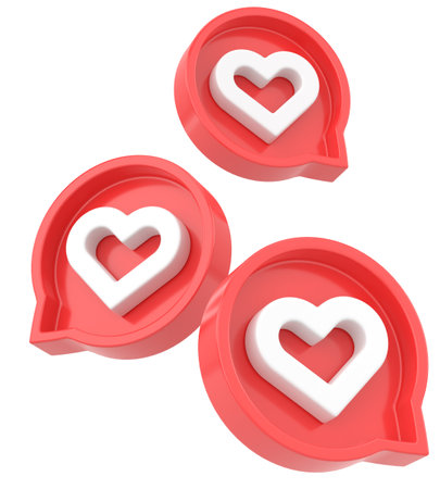3D like icon. 3D illustration.の写真素材