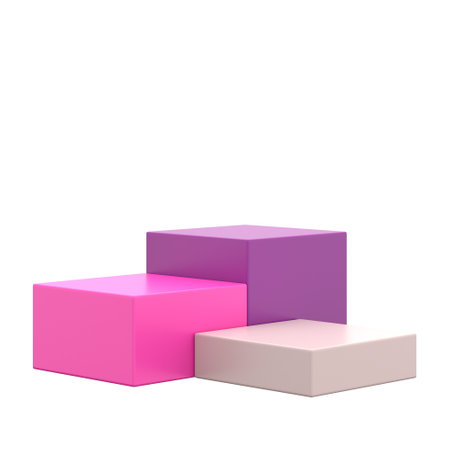 Display stand. Product podium. 3D illustration.の写真素材