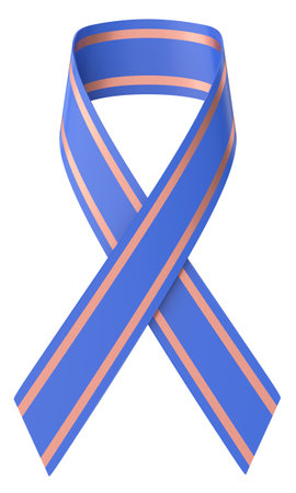 3D ribbon. Awareness ribbon. 3D illustration.の写真素材