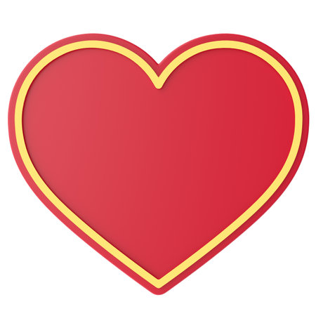 Heart shape. Valentine decoration. 3D illustration.の写真素材