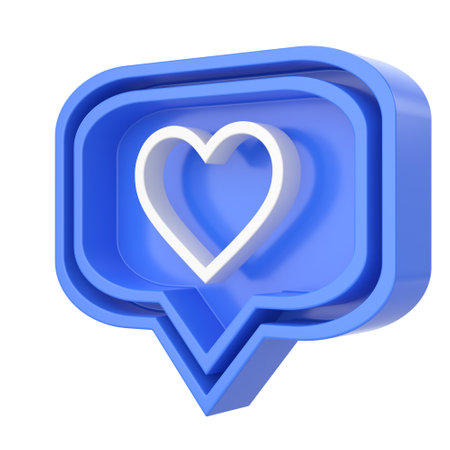Like icon. Love icon. 3D illustration.の写真素材