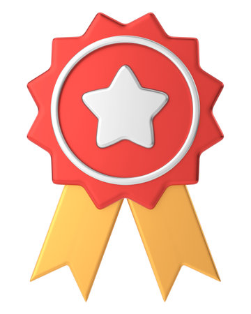 3D bestseller badge. 3D illustration.の写真素材