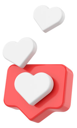 3D like icon. 3D illustration.の写真素材