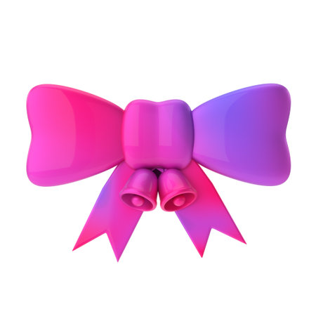 Christmas bow. 3D Christmas element.の写真素材
