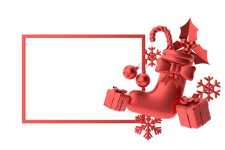 Christmas frame. Christmas Card. Christmas banner decoration.の写真素材