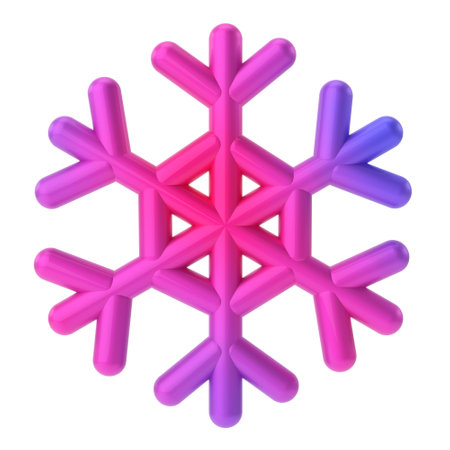 Snowflake. 3D Christmas element.の写真素材