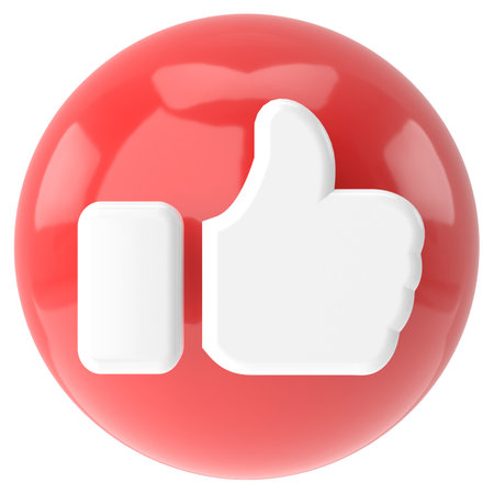 3D like icon. 3D illustration.の写真素材