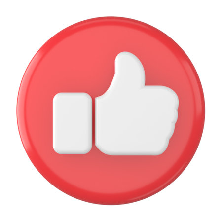 3D like icon. 3D illustration.の写真素材