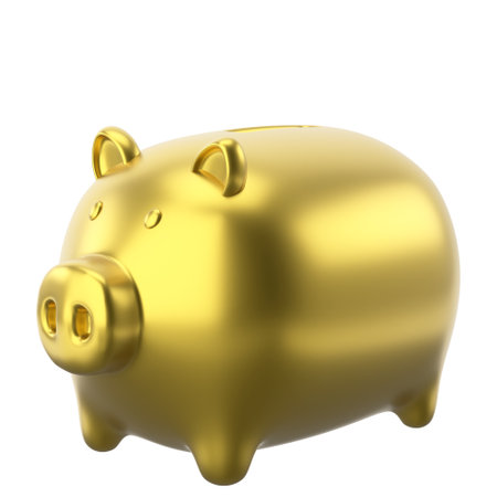 Piggy bank. 3D element.の写真素材