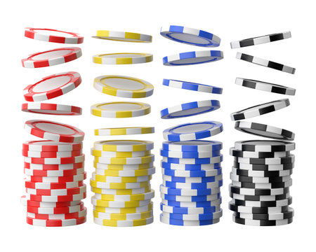 Casino chip. Casino token. 3D chip. 3D illustration.の写真素材