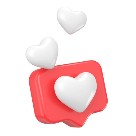 3D like icon. 3D illustration.の写真素材