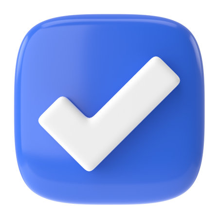 Checkbox. Check mark. 3D illustration.の写真素材