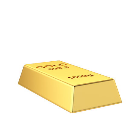 Gold bars. 3D element. 3D illustration.の写真素材