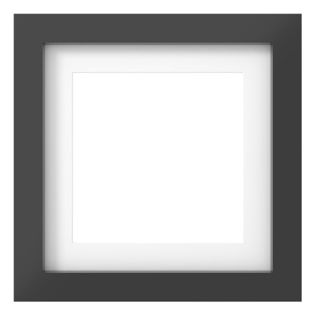 Modern frame. 3D square shape frame. 3D decoration. 3D illustration.の写真素材