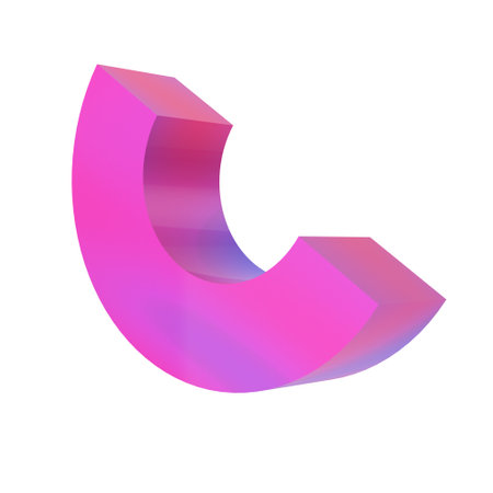 3D semicircle shape. 3D geometric shape.の写真素材