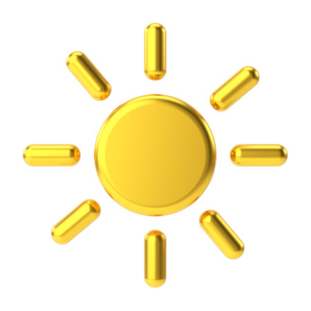 Sunny. 3D weather icon. 3D climate icon.の写真素材