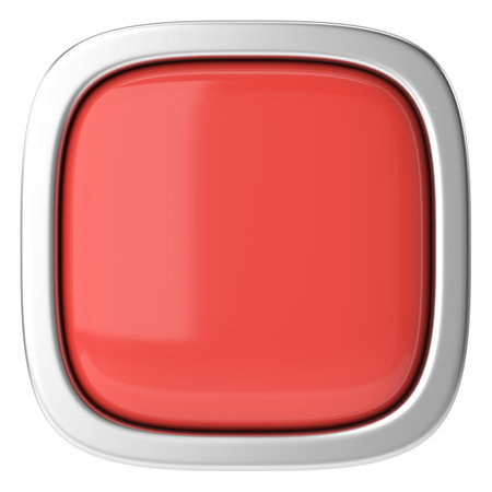 3D button. Empty button. 3D illustration.の写真素材