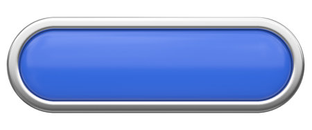 3D button. Empty button. 3D illustration.の写真素材