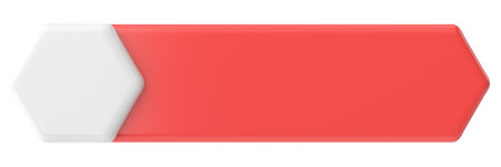 3D button. Empty button. 3D illustration.