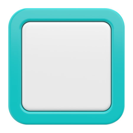 3D button. Empty button. 3D illustration.の写真素材