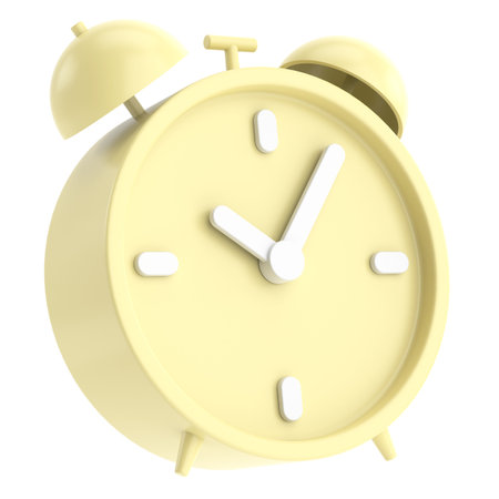 3D alarm clock. 3D illustration.の写真素材