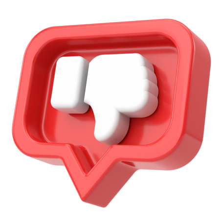 3D dislike icon. 3D illustration.の写真素材