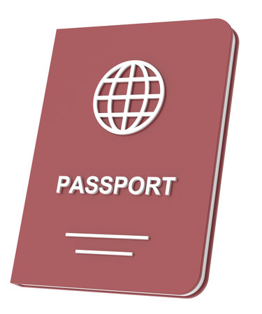 Passport. Travel document. 3D illustration.の写真素材