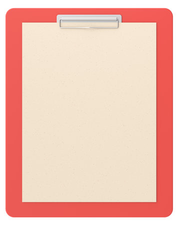 Clipboard with note paper. 3D illustration.の写真素材