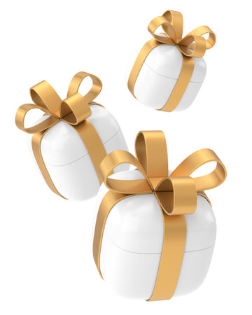 3D gift box. 3D illustration.の写真素材