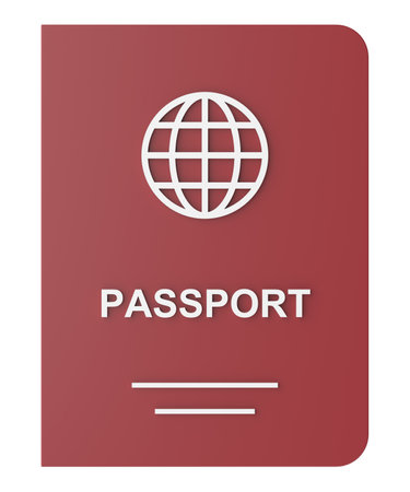 Passport. Travel document. 3D illustration.の写真素材