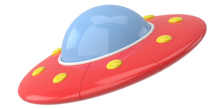 UFO. 3D illustration. 3D rendering.の写真素材