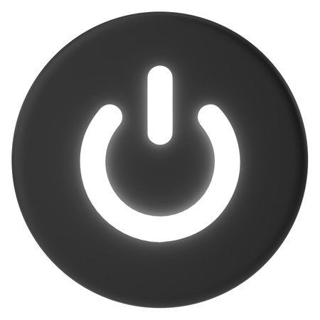 3D power button. 3D illustration.の写真素材