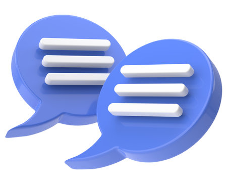 Live chat icon. 3D illustration.の写真素材