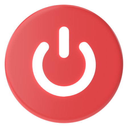3D power button. 3D illustration.の写真素材