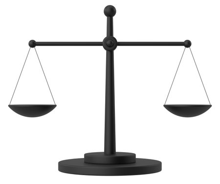 Weighing scale. Balance scale. 3D illustration.の写真素材